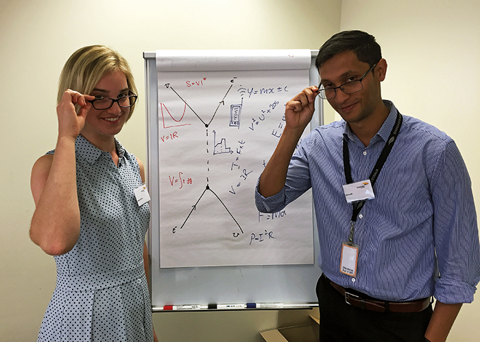 Standards help plan for innovation, as demonstrated by Alexandra Price and Osama Ali.