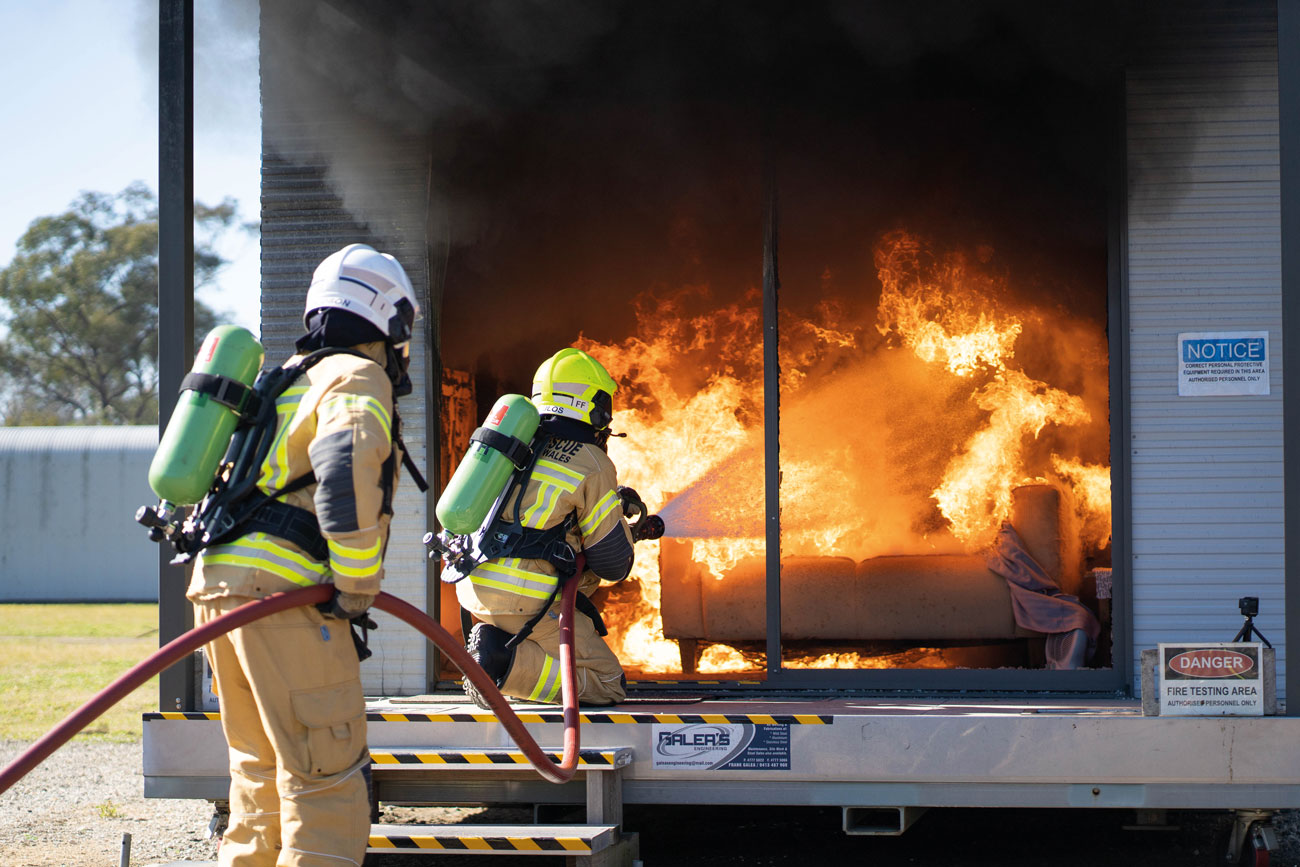 Firefighters from FRNSW in new XFlex PPE.