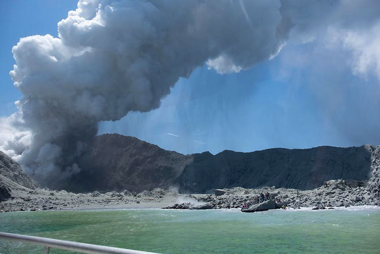 Figure 2. Photograph of the eruption of White Island Volcano taken by a visitor.