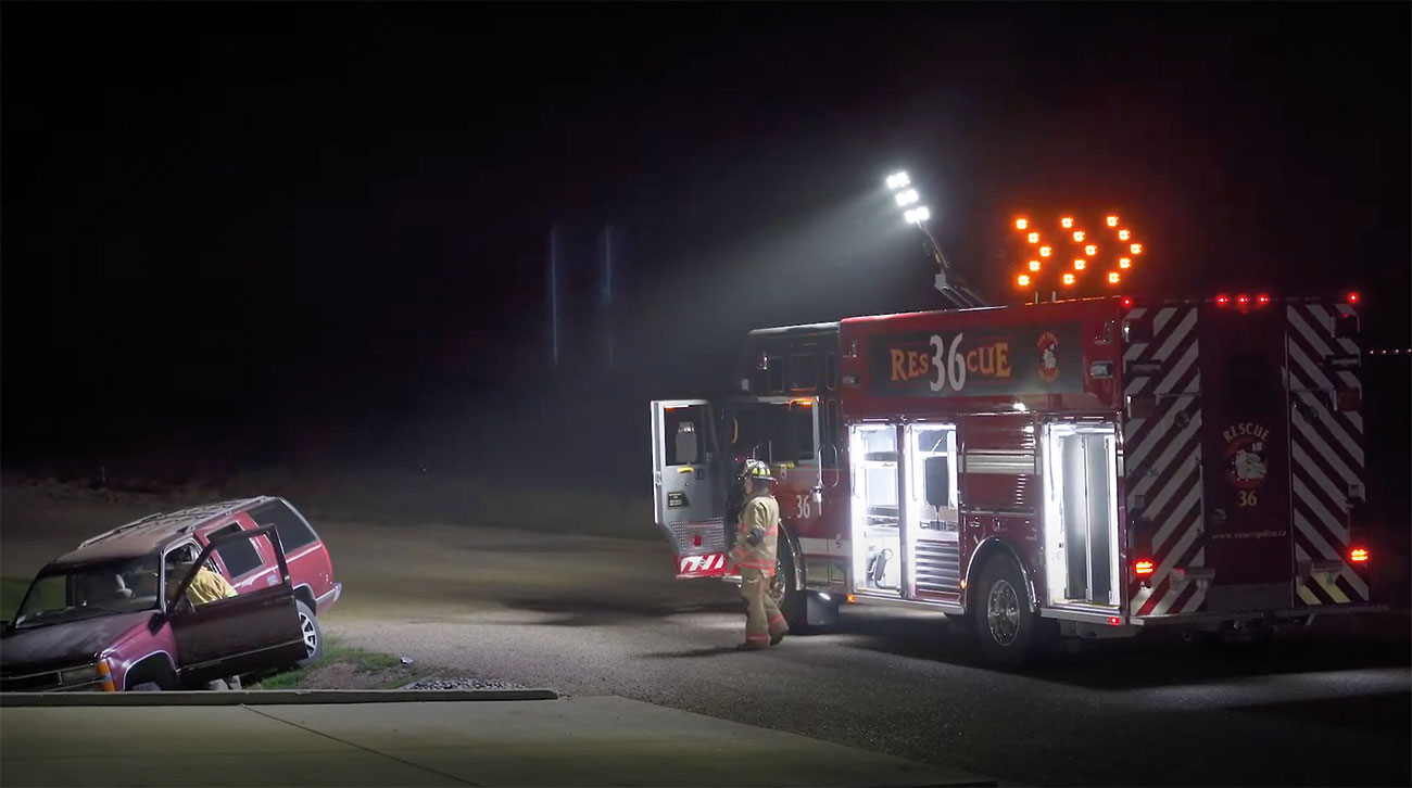 Roadside medical emergency training.