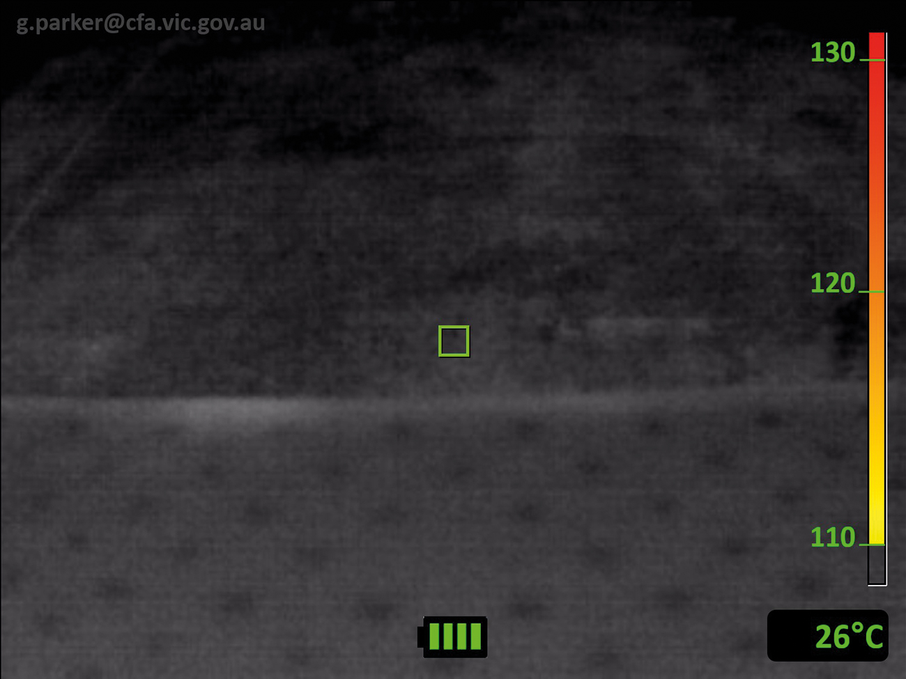 Without the cups or any other reference and with low thermal contrast it is difficult to determine in IR the variation or levels of each surface. 