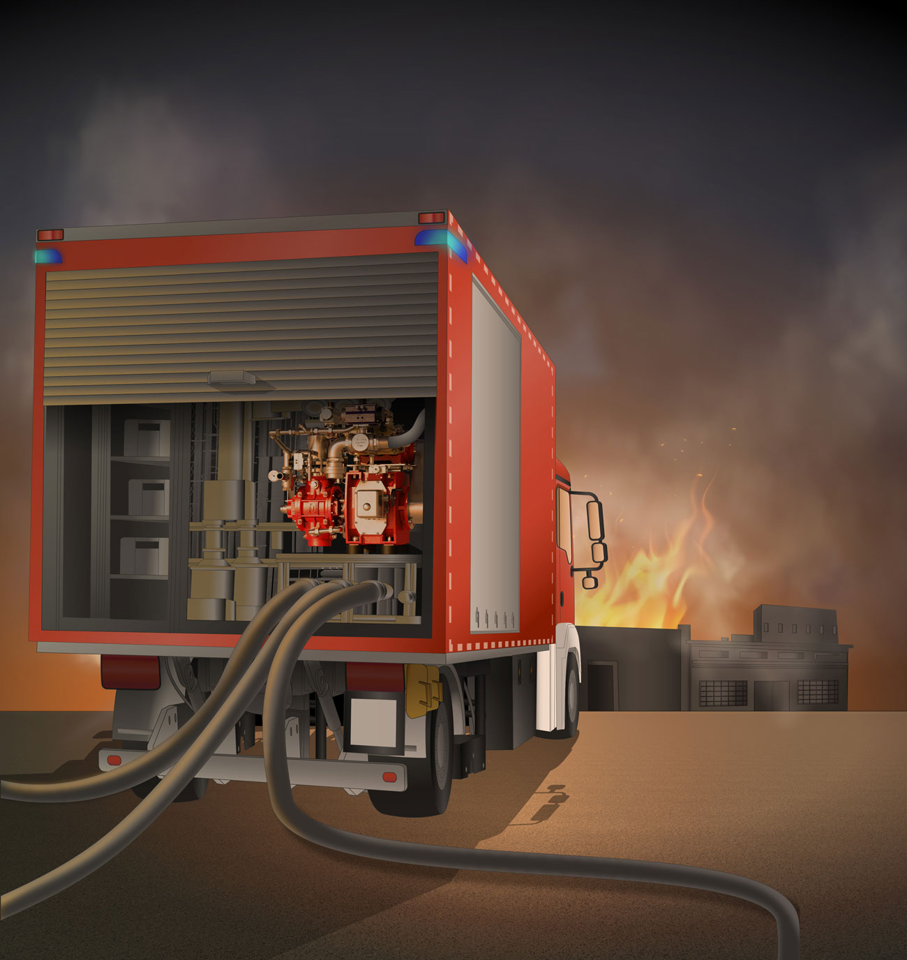 When new fire trucks are planned, the requirements for the proportioning system must also be defined.